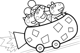 Coloring Peppa with friends